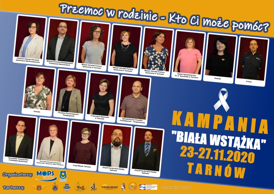 Plakat kampanii społecznej "Biała Wstążka"